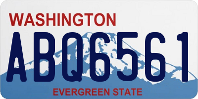 WA license plate ABQ6561