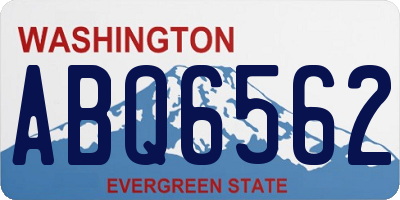 WA license plate ABQ6562
