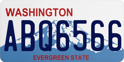 WA license plate ABQ6566
