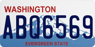 WA license plate ABQ6569