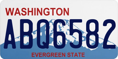 WA license plate ABQ6582