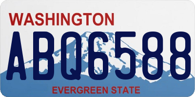 WA license plate ABQ6588