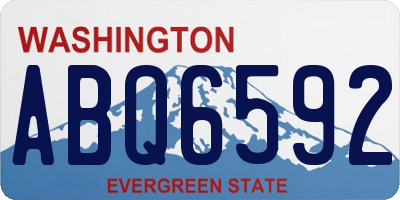 WA license plate ABQ6592