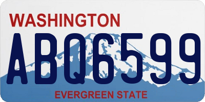 WA license plate ABQ6599
