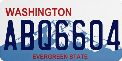 WA license plate ABQ6604