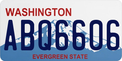 WA license plate ABQ6606