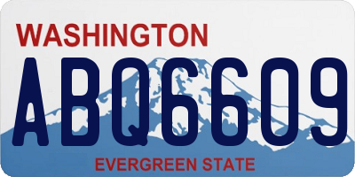 WA license plate ABQ6609
