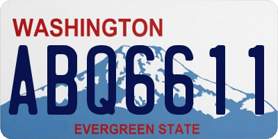 WA license plate ABQ6611
