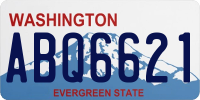 WA license plate ABQ6621