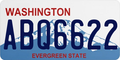 WA license plate ABQ6622