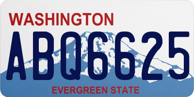 WA license plate ABQ6625