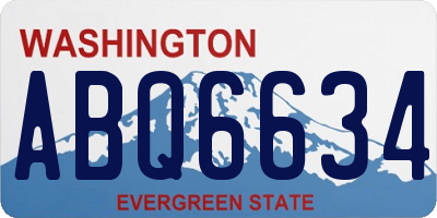 WA license plate ABQ6634