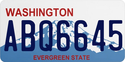 WA license plate ABQ6645
