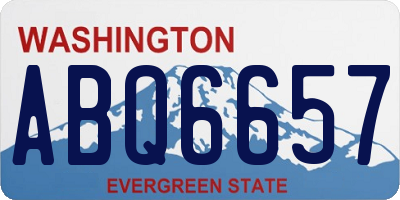 WA license plate ABQ6657