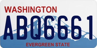 WA license plate ABQ6661