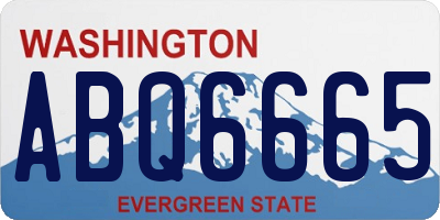 WA license plate ABQ6665