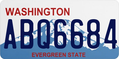 WA license plate ABQ6684