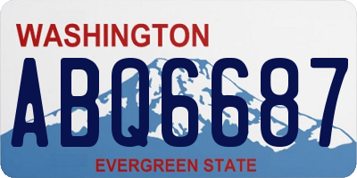 WA license plate ABQ6687