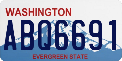 WA license plate ABQ6691