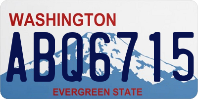 WA license plate ABQ6715