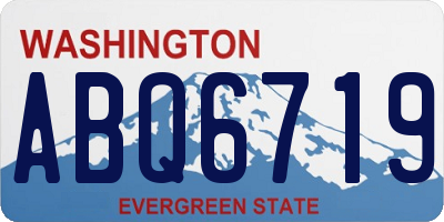 WA license plate ABQ6719