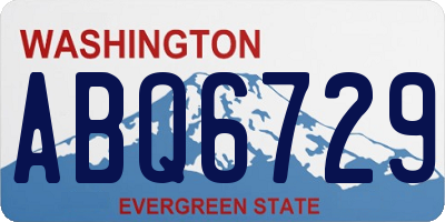 WA license plate ABQ6729