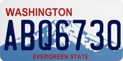 WA license plate ABQ6730
