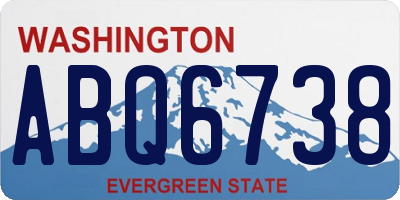 WA license plate ABQ6738