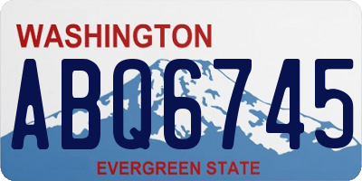 WA license plate ABQ6745