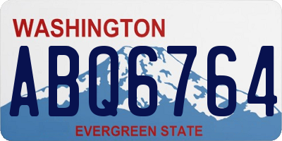 WA license plate ABQ6764