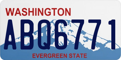 WA license plate ABQ6771