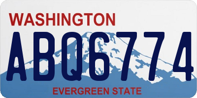 WA license plate ABQ6774