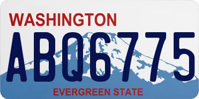WA license plate ABQ6775
