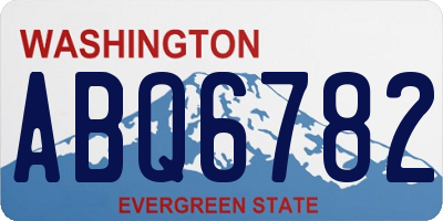 WA license plate ABQ6782