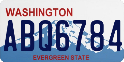 WA license plate ABQ6784