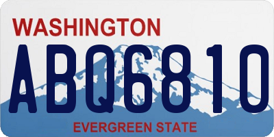 WA license plate ABQ6810