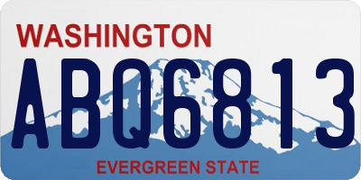 WA license plate ABQ6813