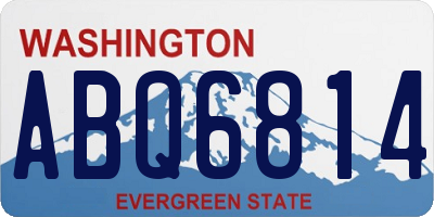 WA license plate ABQ6814