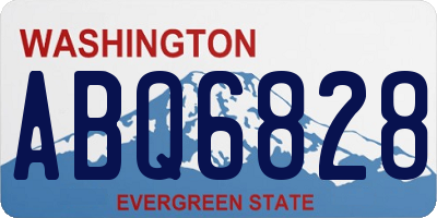 WA license plate ABQ6828