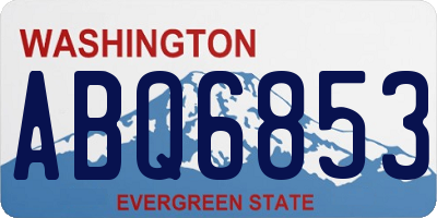 WA license plate ABQ6853