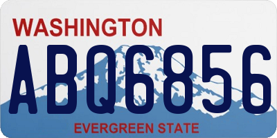 WA license plate ABQ6856