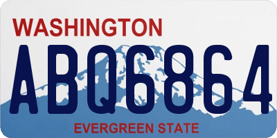 WA license plate ABQ6864