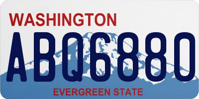 WA license plate ABQ6880