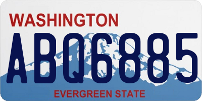 WA license plate ABQ6885