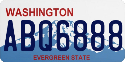 WA license plate ABQ6888