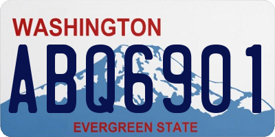 WA license plate ABQ6901