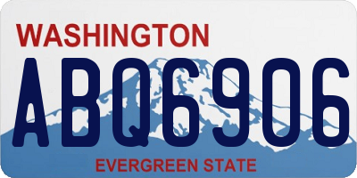 WA license plate ABQ6906