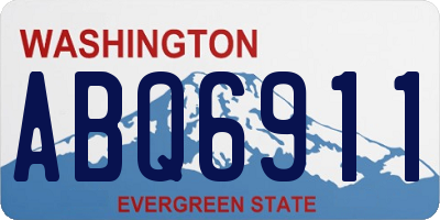 WA license plate ABQ6911