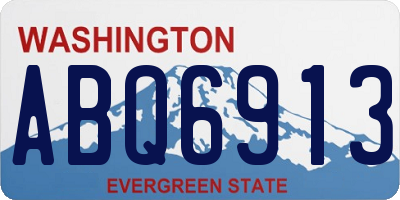 WA license plate ABQ6913