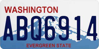 WA license plate ABQ6914
